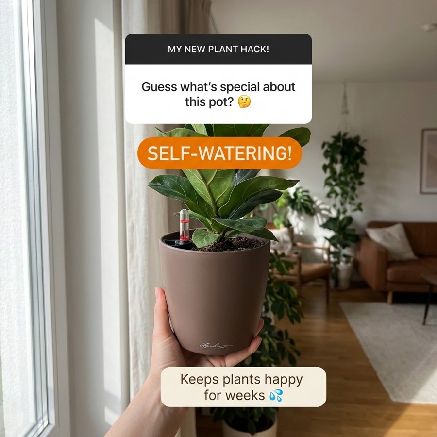 Self-watering planter ad