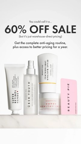 Beauty Pie ad, running 48 days