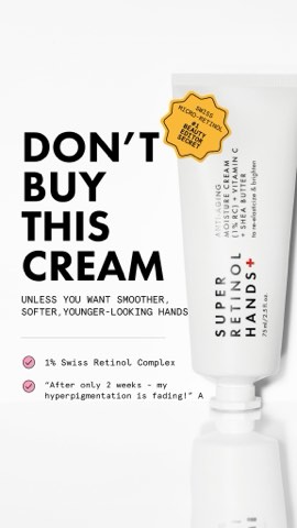 Beauty Pie ad, running 47 days