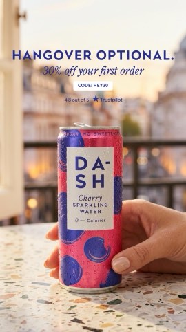 DASH Water ad, running 66 days