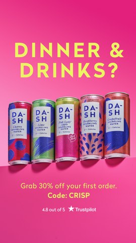 DASH Water ad, running 66 days