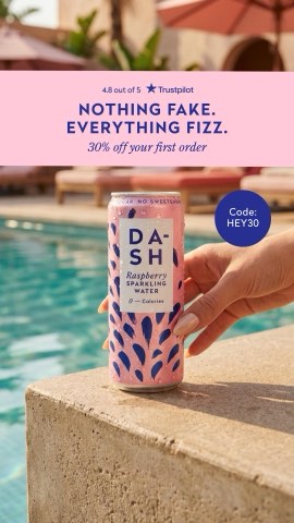 DASH Water ad, running 66 days