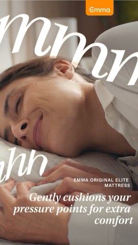 Emma Sleep UK ad, running 82 days