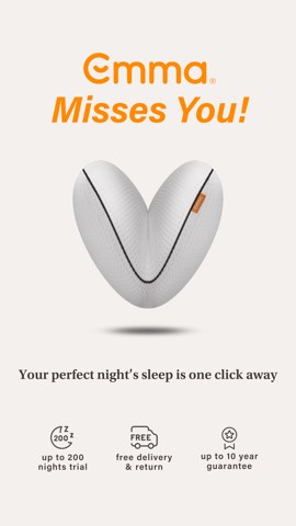 Emma Sleep UK ad, running 84 days