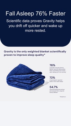 Gravity Blanket ad, running 107 days