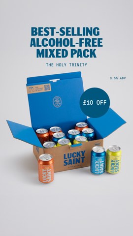 Lucky Saint ad, running 62 days