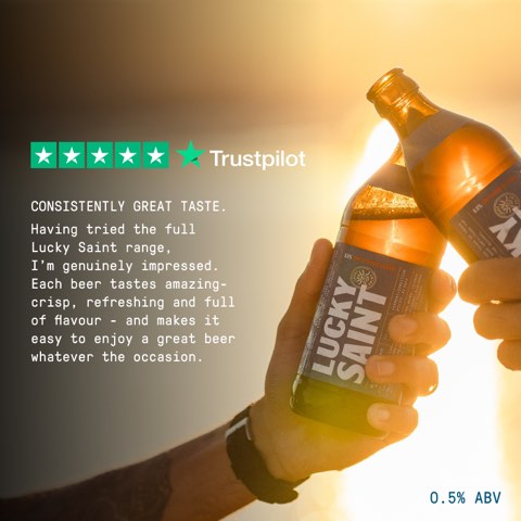 Lucky Saint ad, running 62 days
