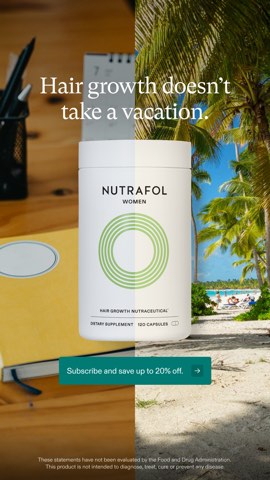 Nutrafol ad, running 80 days