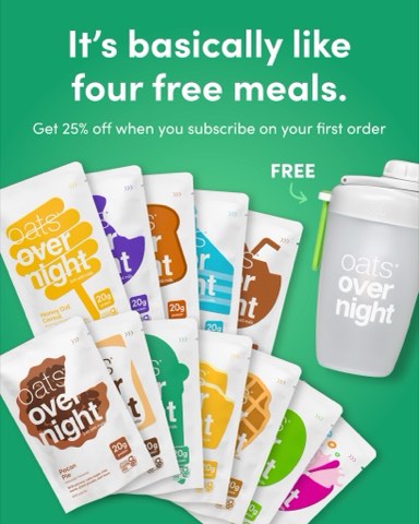 Oats Overnight ad, running 65 days