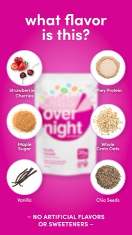 Oats Overnight ad, running 65 days